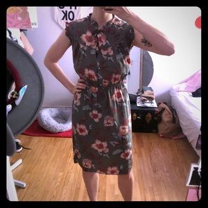 Deborah Sweeney Floral Silk Midi Dress